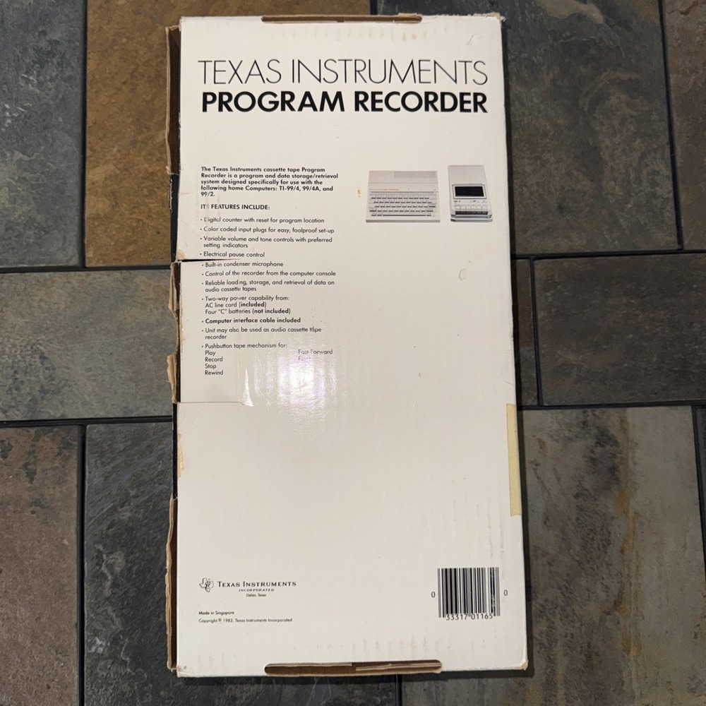 1982 TEXAS INSTRUMENTS Program Recorder PHP2700 In Box Fully Tested - Picture 10 of 11